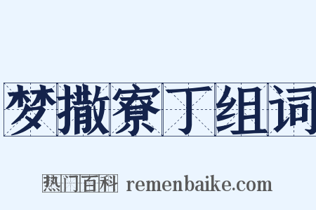 梦撒寮丁组词是什么意思的图片